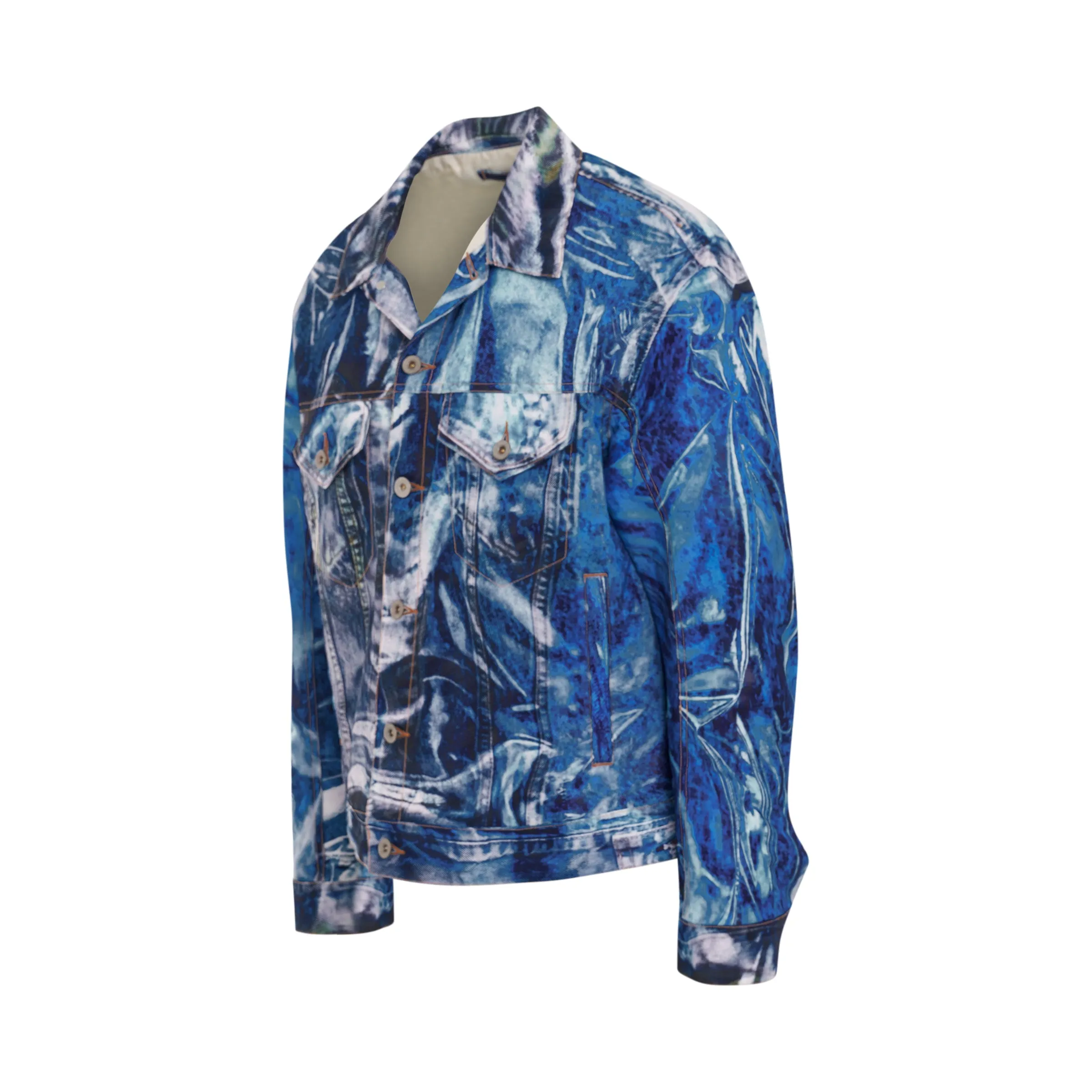 Mirage Printed Denim Jacket in Indigo sold by MARAIS product image thumbnail 2