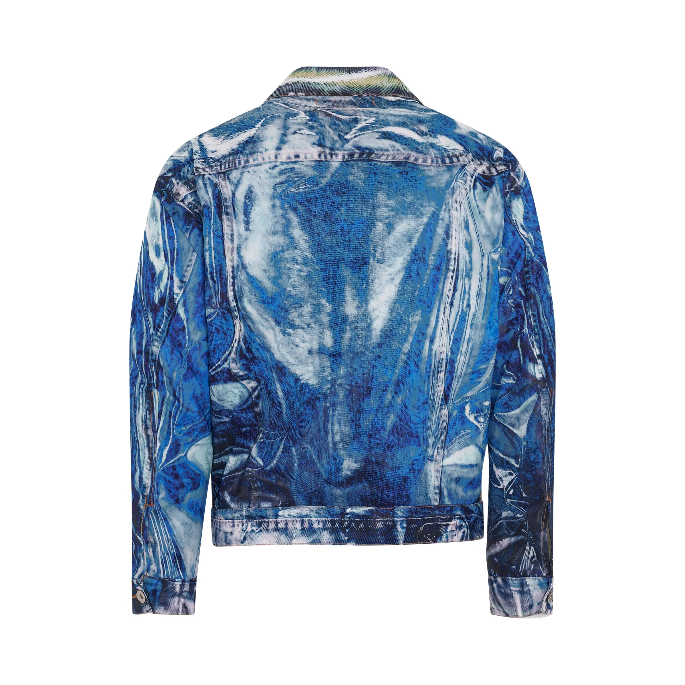 Mirage Printed Denim Jacket in Indigo sold by MARAIS product image thumbnail 4
