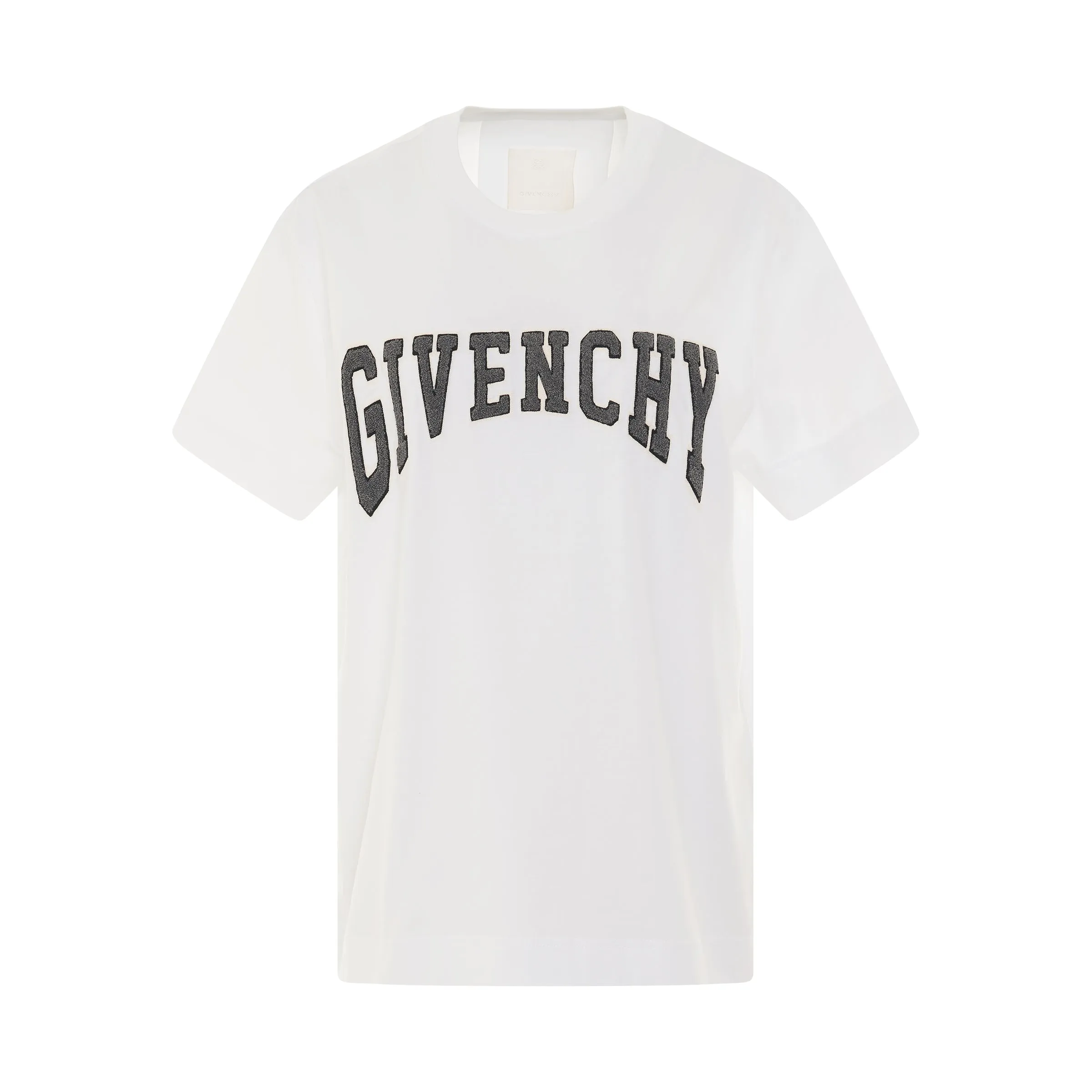 College Logo Print T-Shirt in White sold by MARAIS