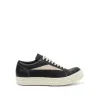 Full Grain Calf Leather Vintage Sneaker in Black/Milk sold by MARAIS