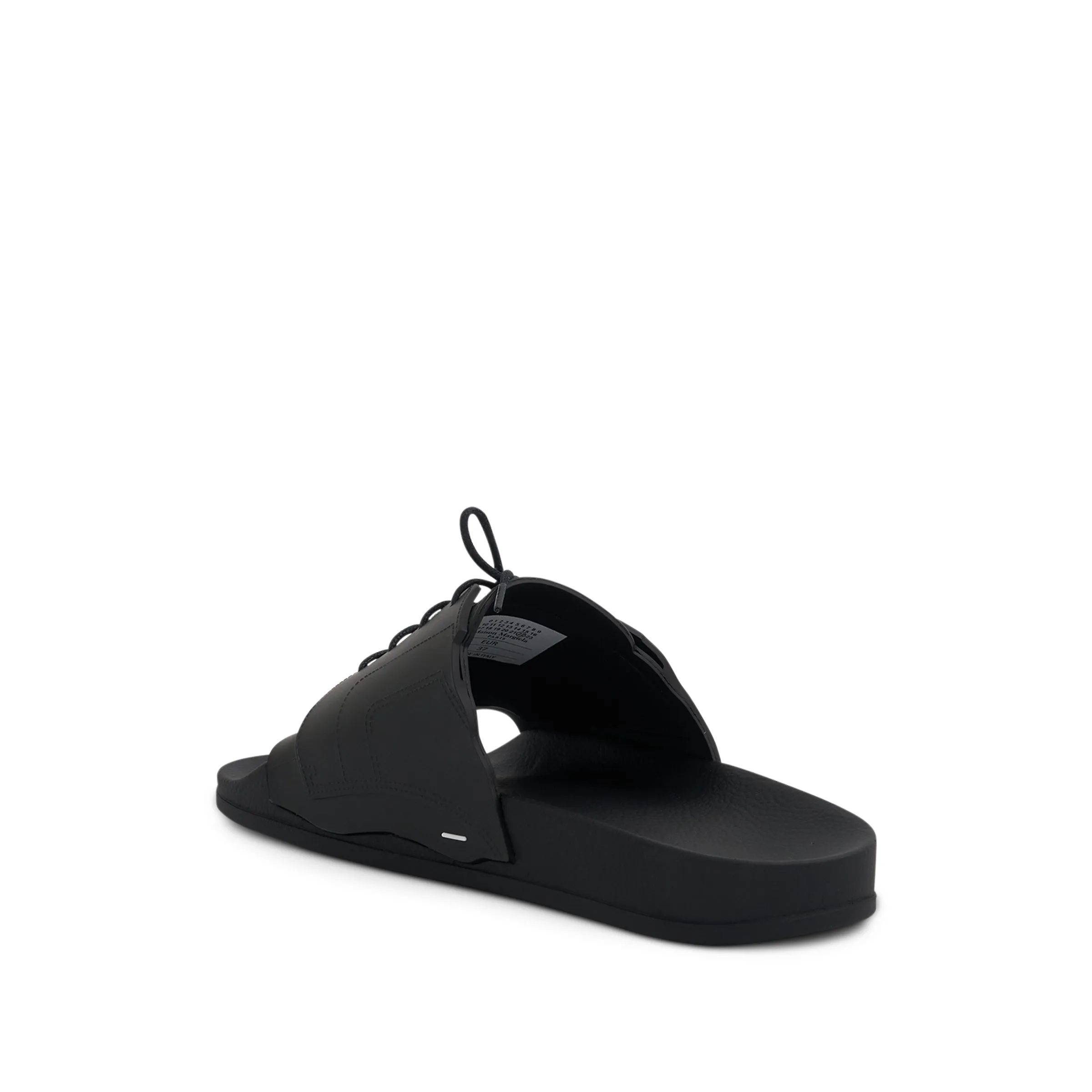 Lace Up Pool Slides in Black sold by MARAIS product image thumbnail 4