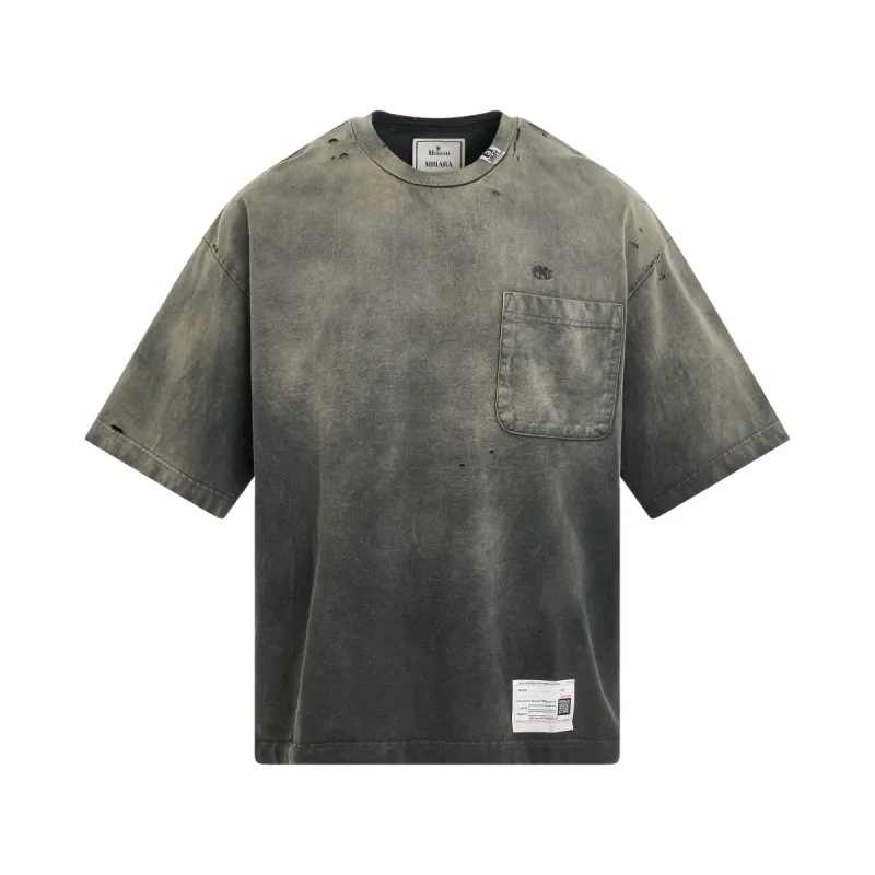 Sun Faded T-Shirt in Black sold by MARAIS