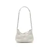 Micro Glam Slam Hobo Bag in Greige sold by MARAIS