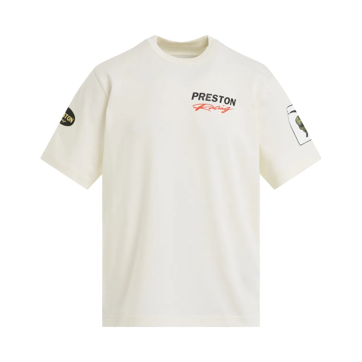 Preston Racing Short Sleeve T-Shirt in White/Black sold by MARAIS