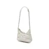Micro Glam Slam Hobo Bag in Greige sold by MARAIS