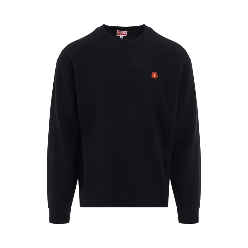 Boke Flower Crest Jumper in Black sold by MARAIS