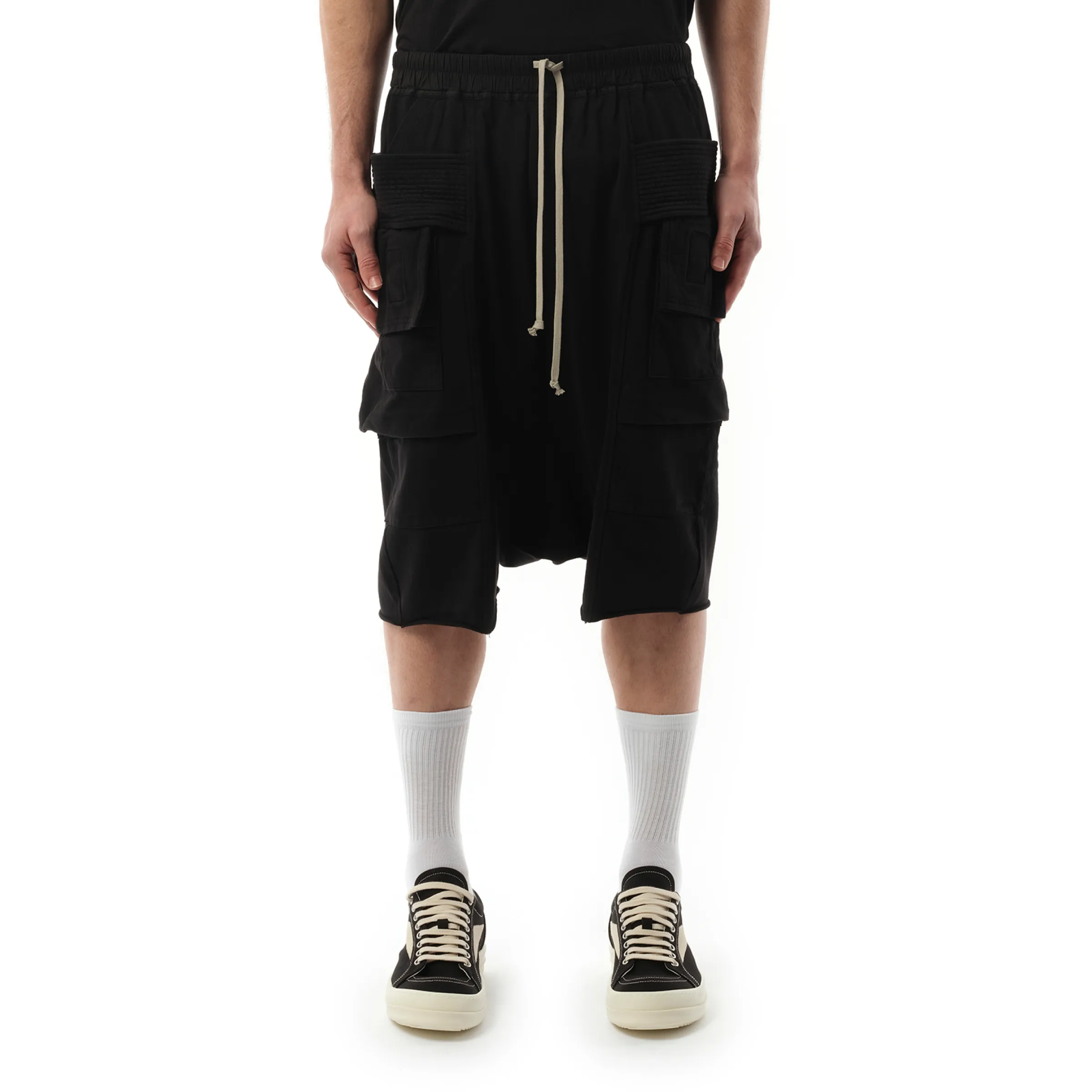 Creatch Cargo Pods Shorts in Black sold by MARAIS