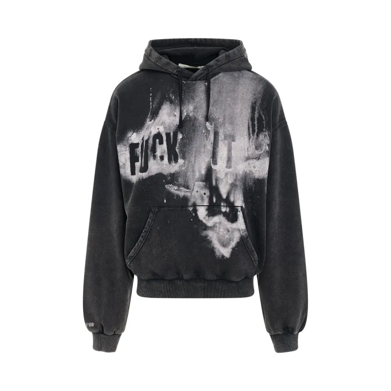 Oversized Mark Flood Graphic Hoodie in Black sold by MARAIS