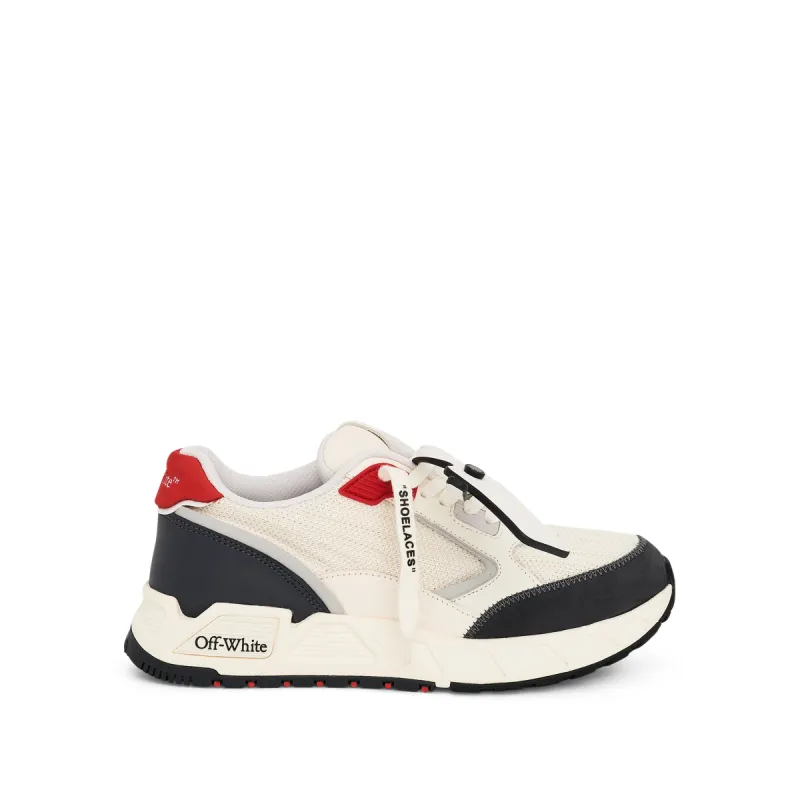 Kick off Sneaker in White/White Red sold by MARAIS