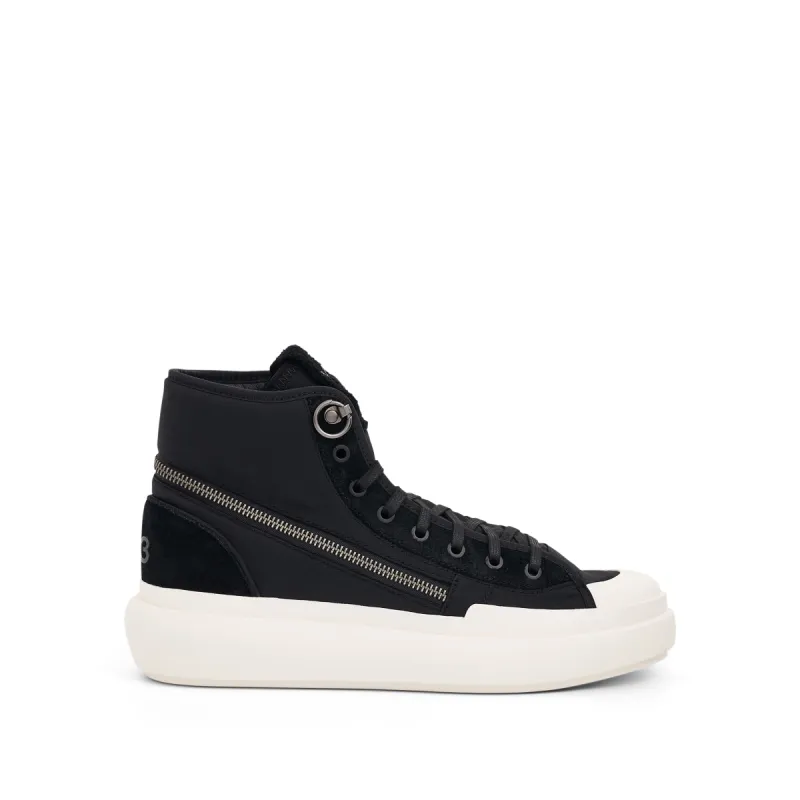 Ajatu Court High Sneaker in Black sold by MARAIS