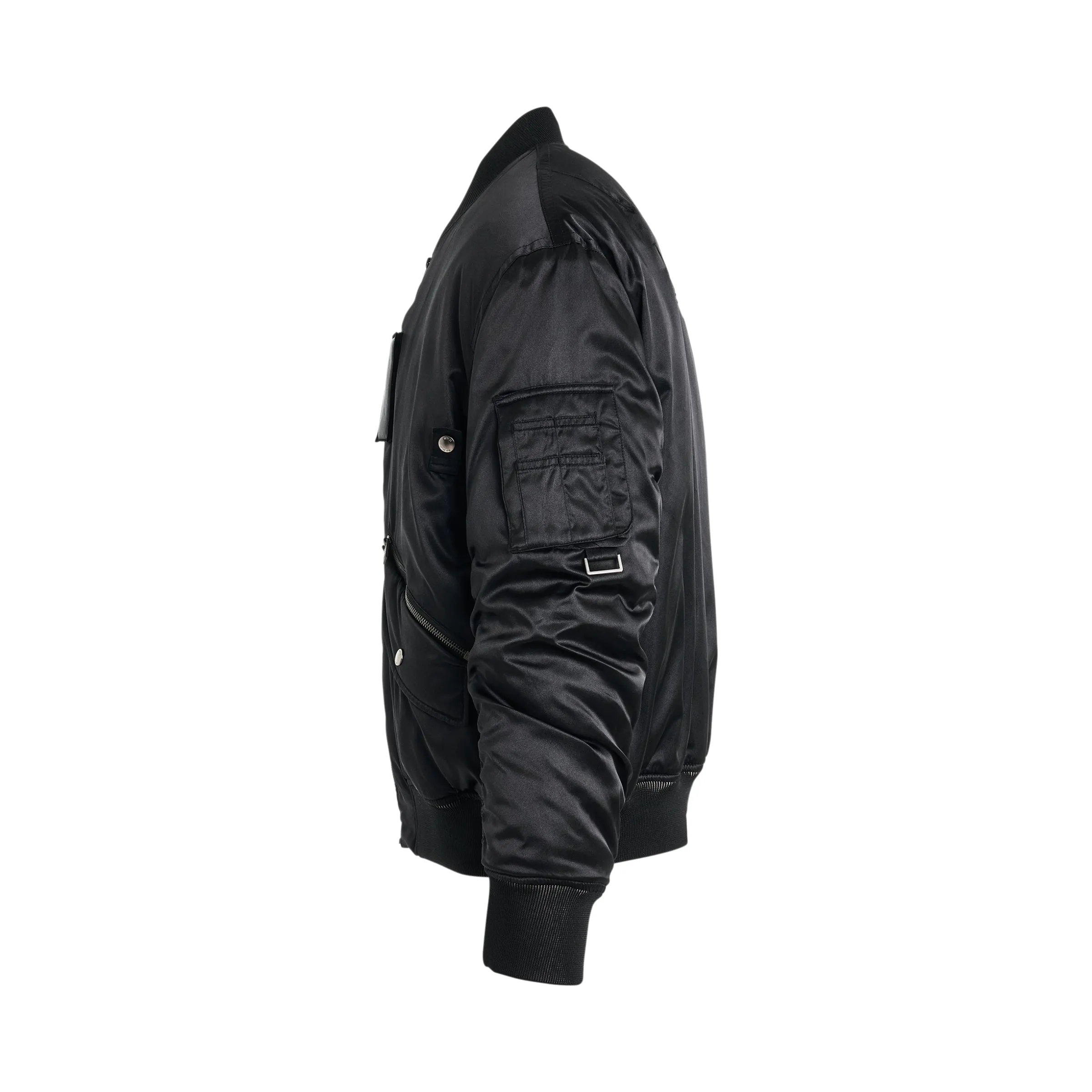 Embroidered Back Logo Bomber Jacket in Black sold by MARAIS product image thumbnail 3