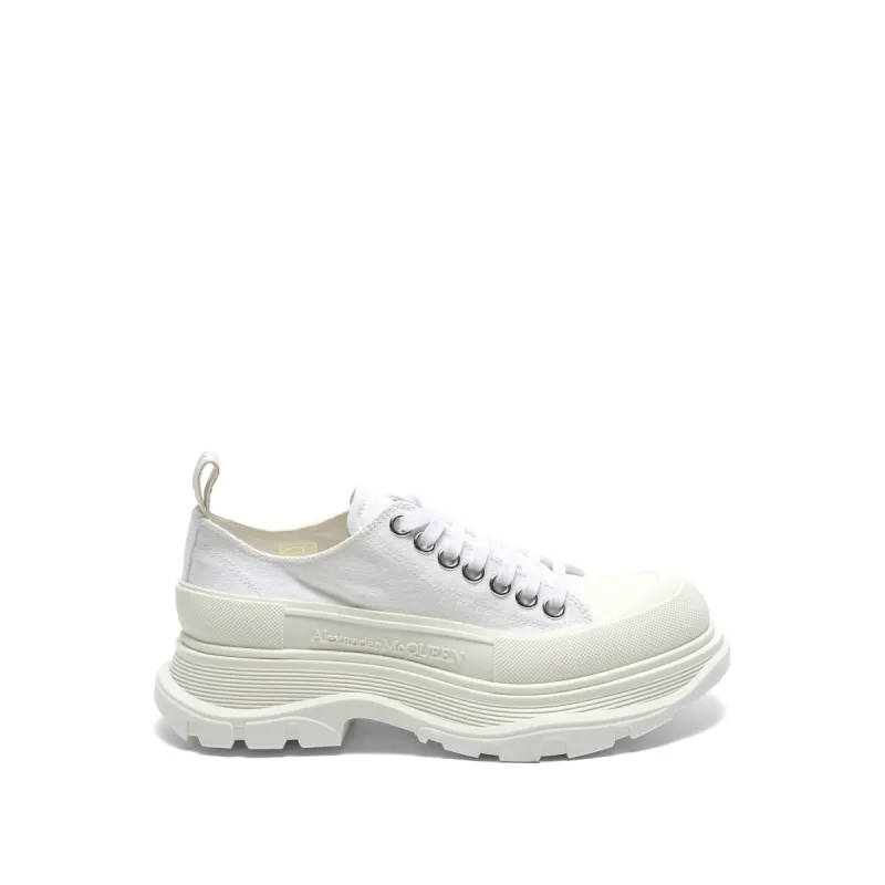 Tread Slick Canvas Lace-Up Shoes in White sold by MARAIS