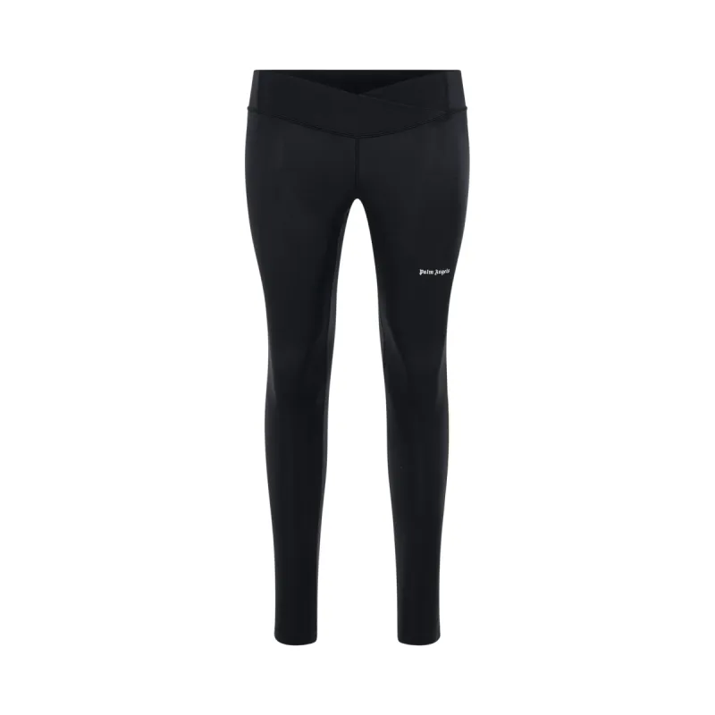 New Classic Logo-print Leggings in Black/White sold by MARAIS