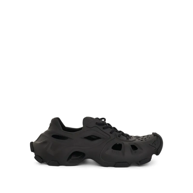 HD Monocolour Lace Up Sneaker in Black sold by MARAIS