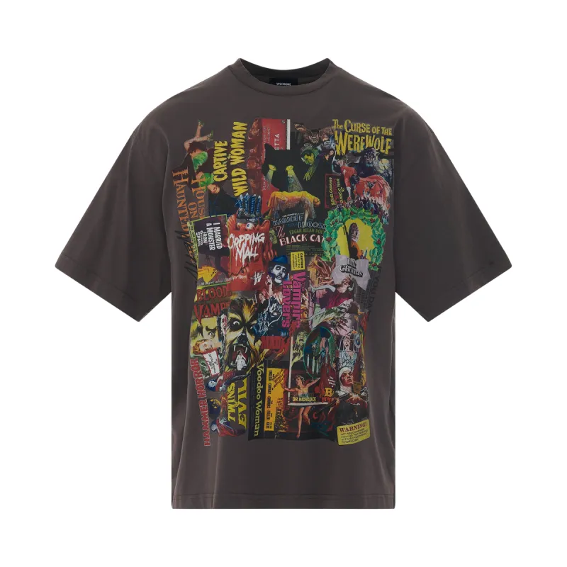 New Horrow Collage T-Shirt in Charcoal sold by MARAIS