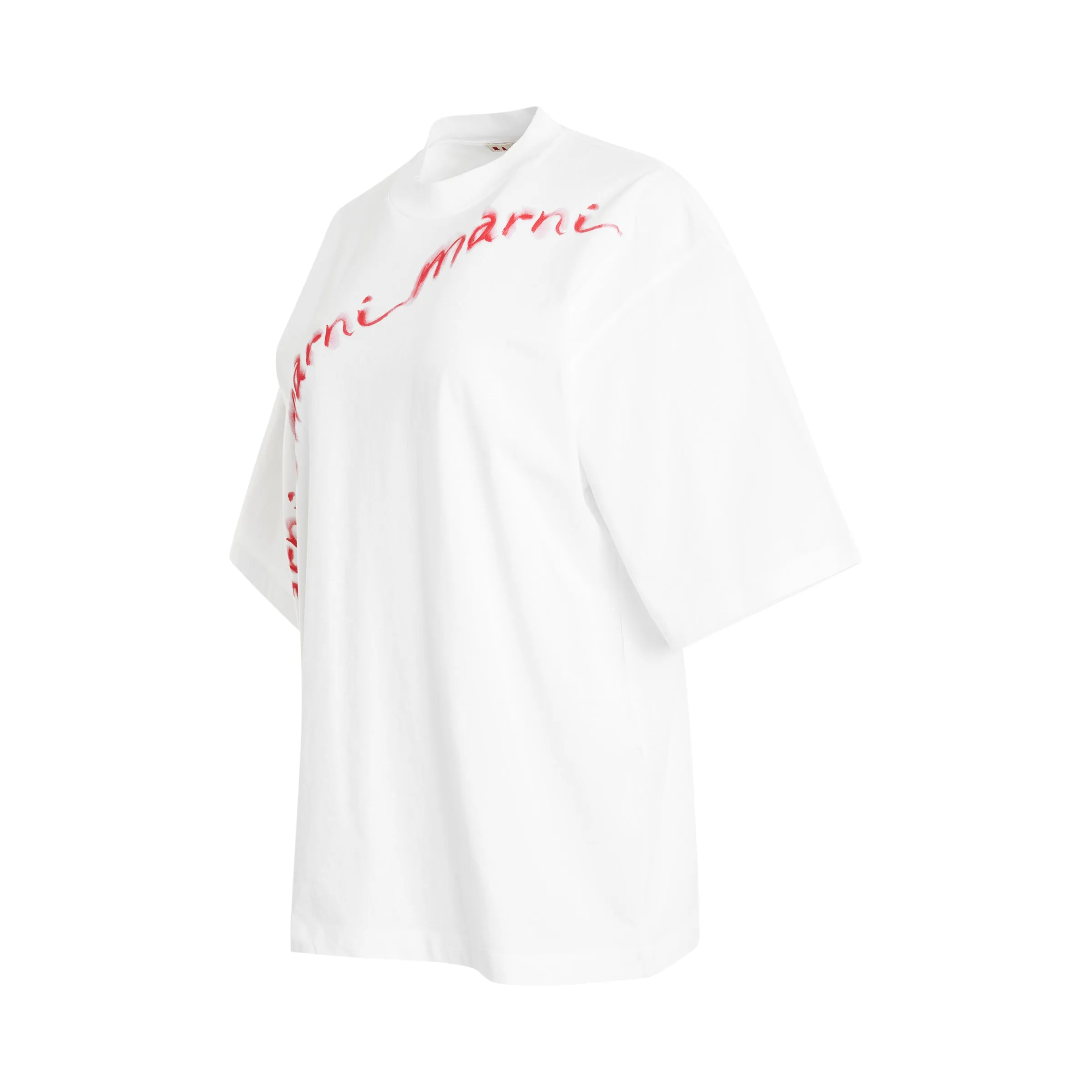 Curved Logo T-Shirt in White sold by MARAIS product image thumbnail 2