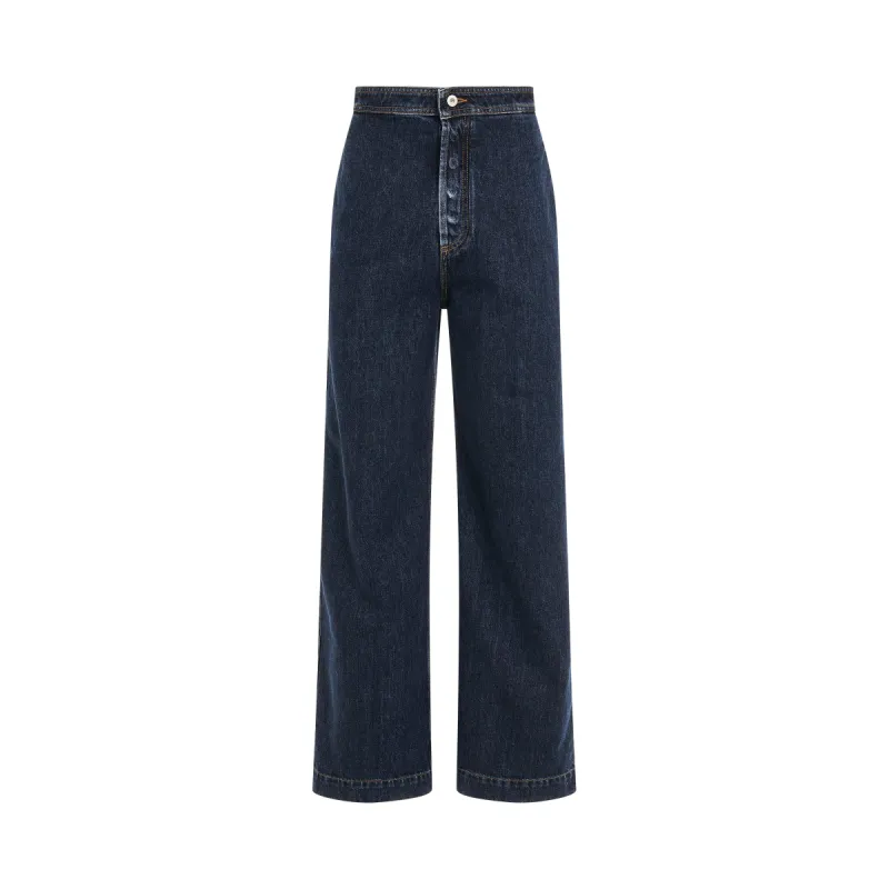High Waisted Jeans in Raw Denim sold by MARAIS