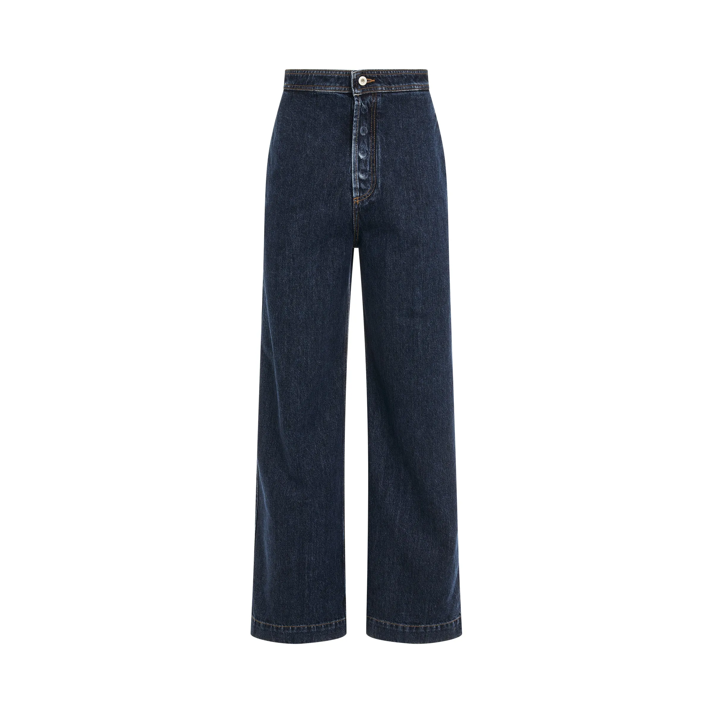 High Waisted Jeans in Raw Denim sold by MARAIS