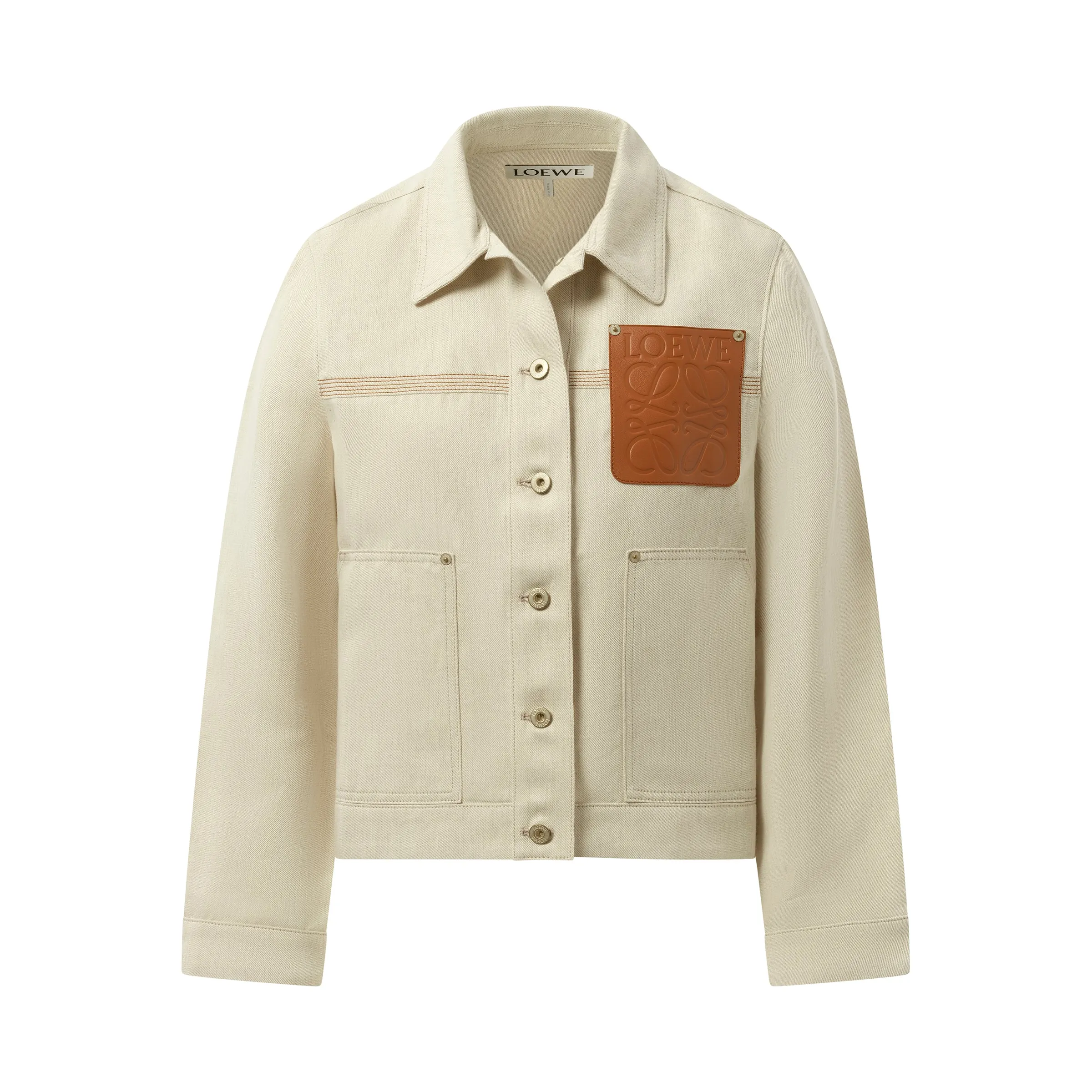 Denim Workwear Jacket in Ecru sold by MARAIS product image thumbnail 2