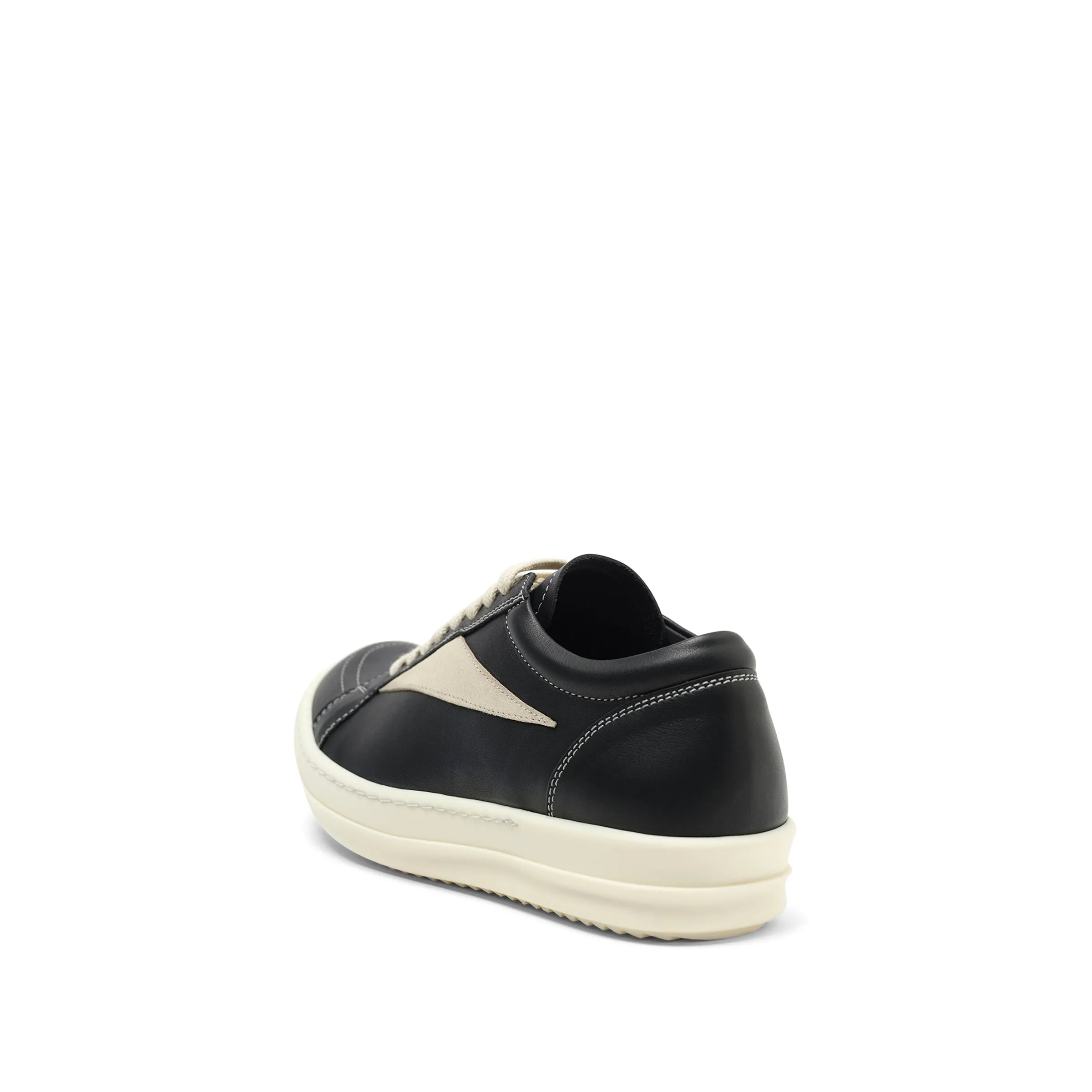 Full Grain Leather Vintage Sneaker in Black/Milk sold by MARAIS product image thumbnail 3