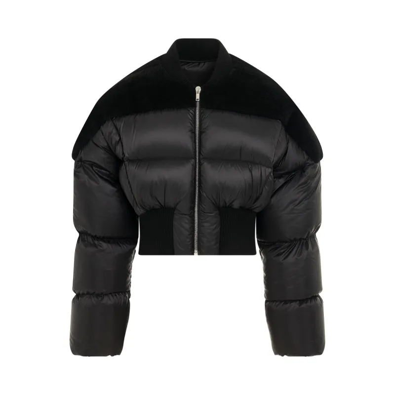 Flight Cropped Jacket in Black sold by MARAIS