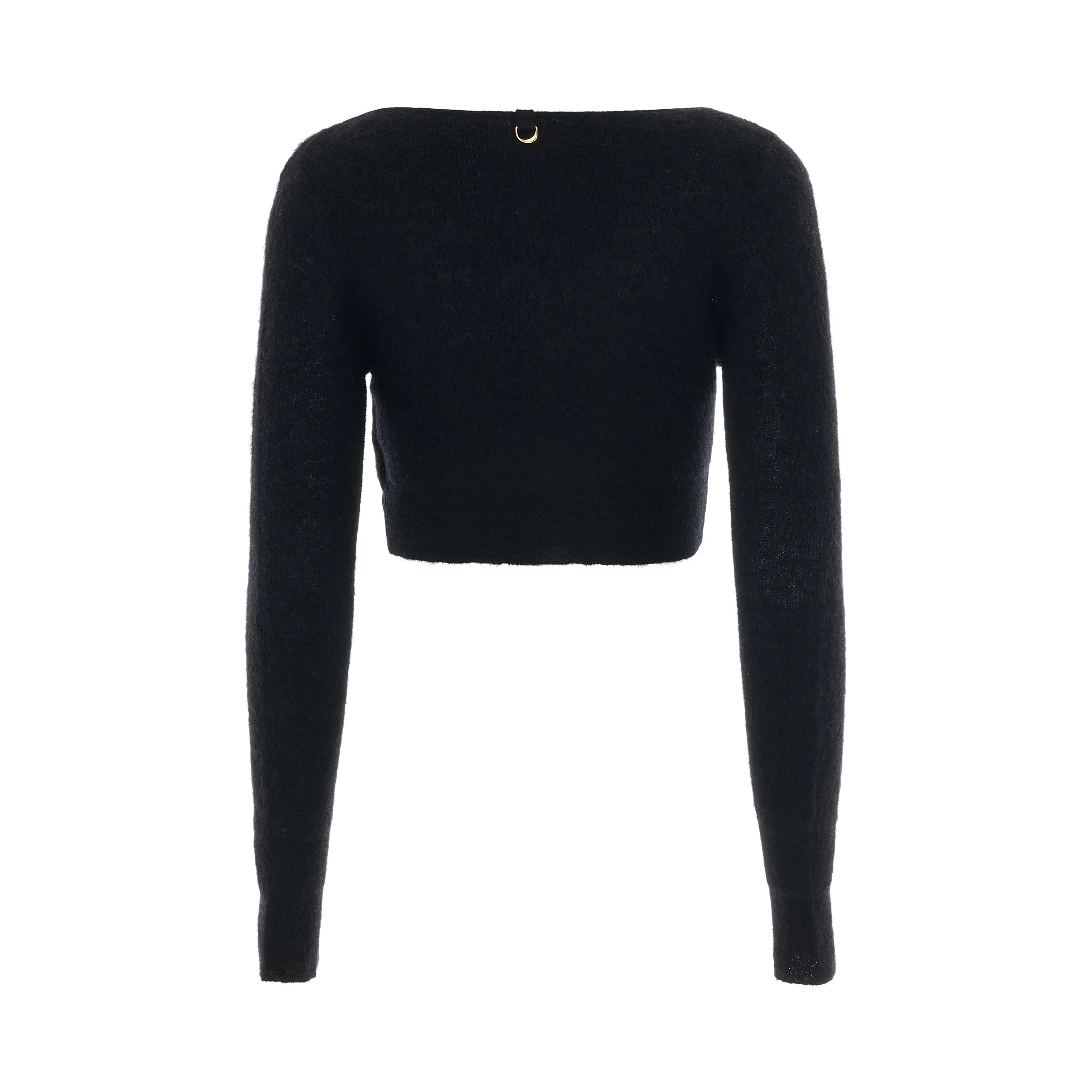 Alzou Cropped Cardigan in Black sold by MARAIS product image thumbnail 4