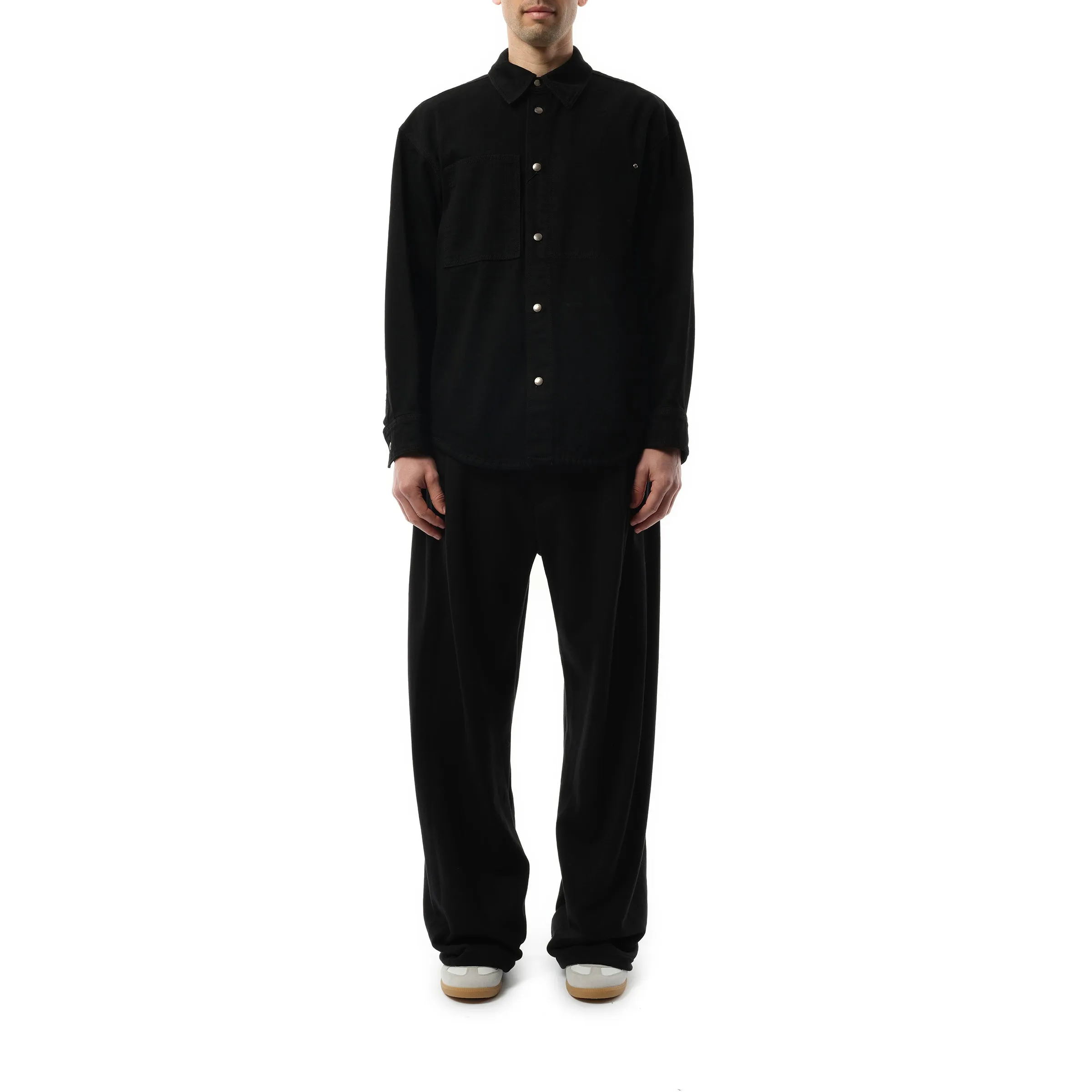 Logo Denim Shirt in Black sold by MARAIS product image thumbnail 4