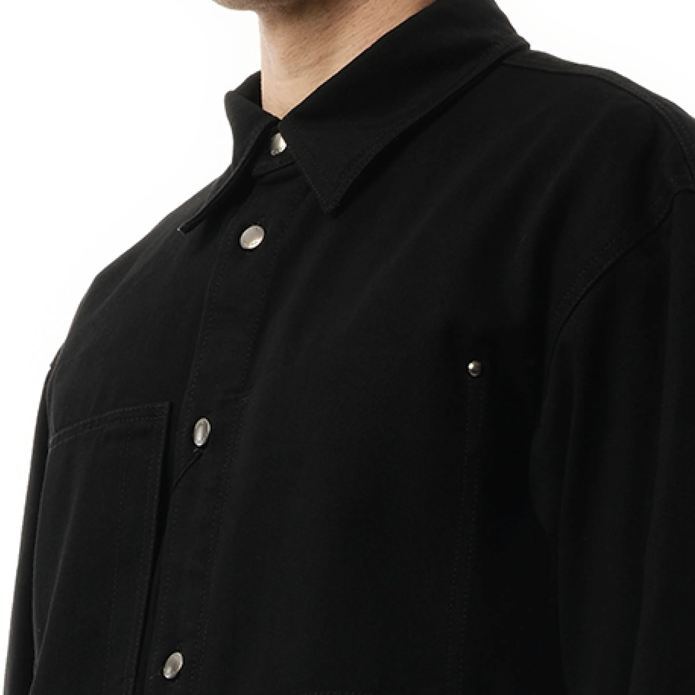 Logo Denim Shirt in Black sold by MARAIS product image thumbnail 3
