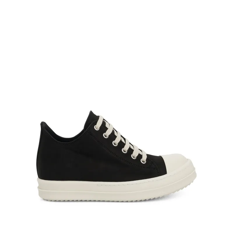 Low Greywolf Leather Sneakers in Black/Milk sold by MARAIS