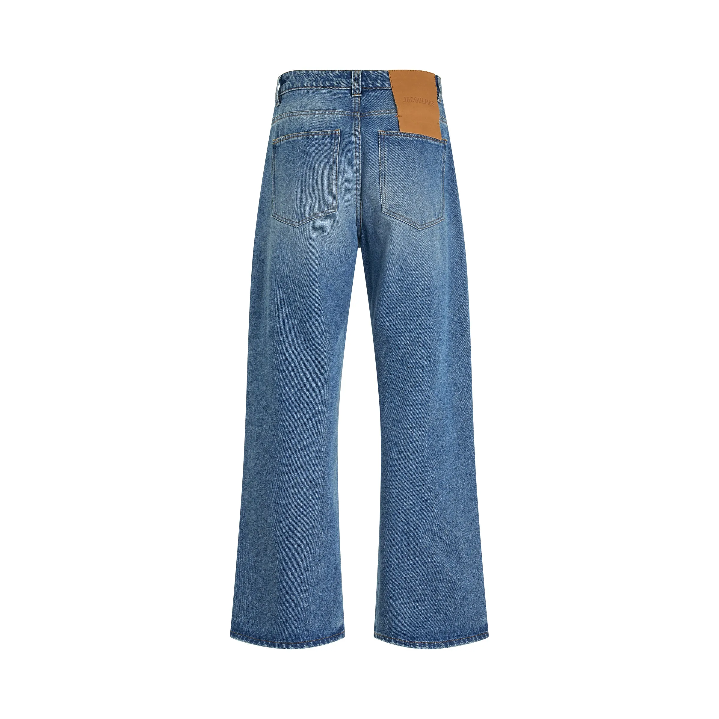 Le Denimes Large Jeans in Blue/Tabac sold by MARAIS product image thumbnail 4