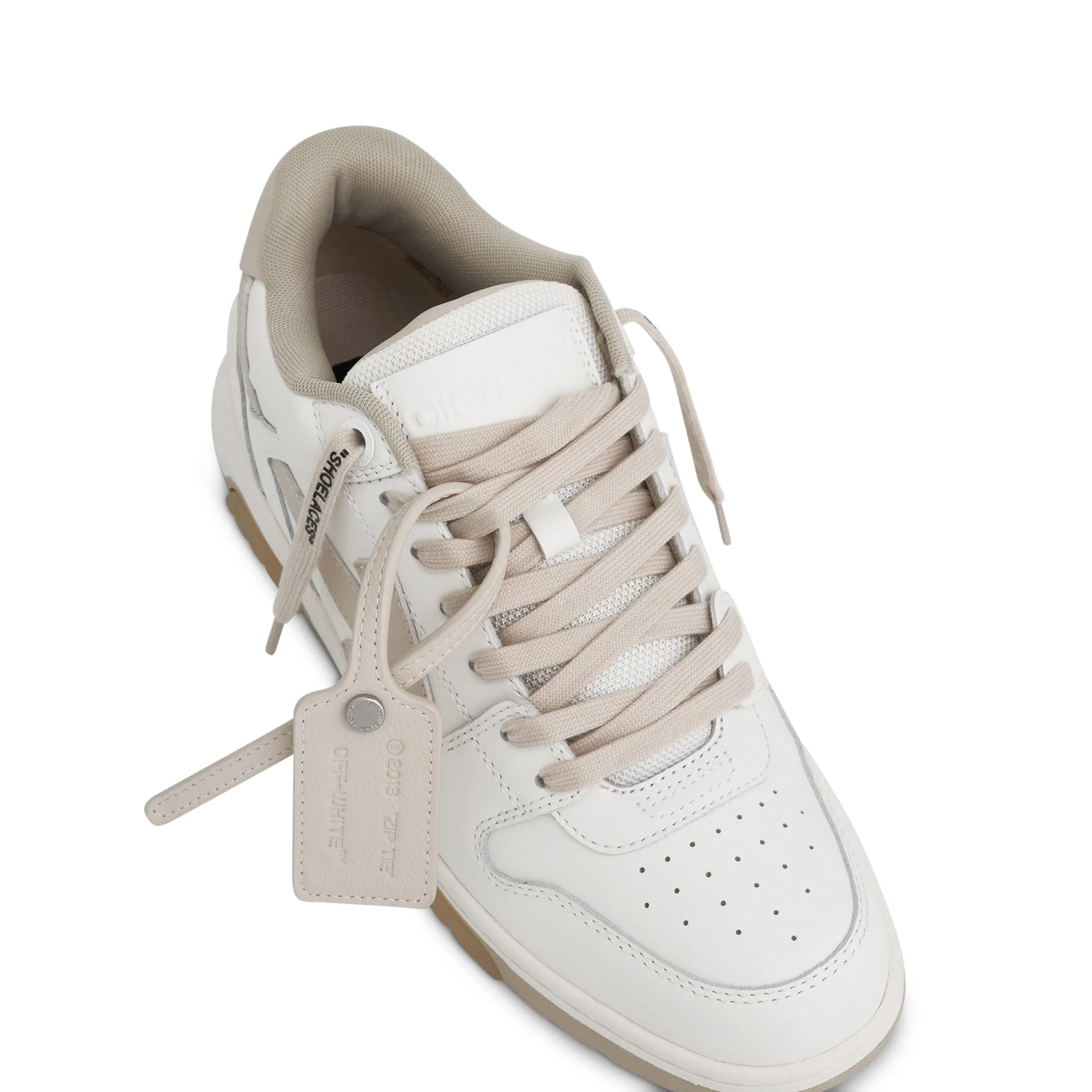 Out Of Office Calf Leather Sneaker in White & Beige sold by MARAIS product image thumbnail 4