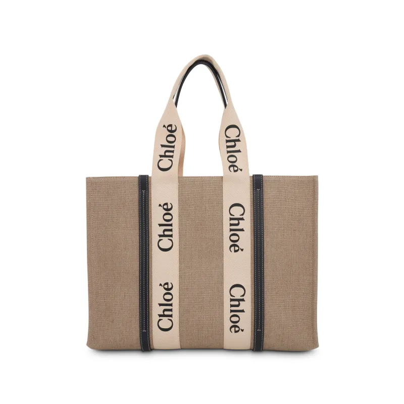 Large Woody Tote Bag in White/Blue sold by MARAIS