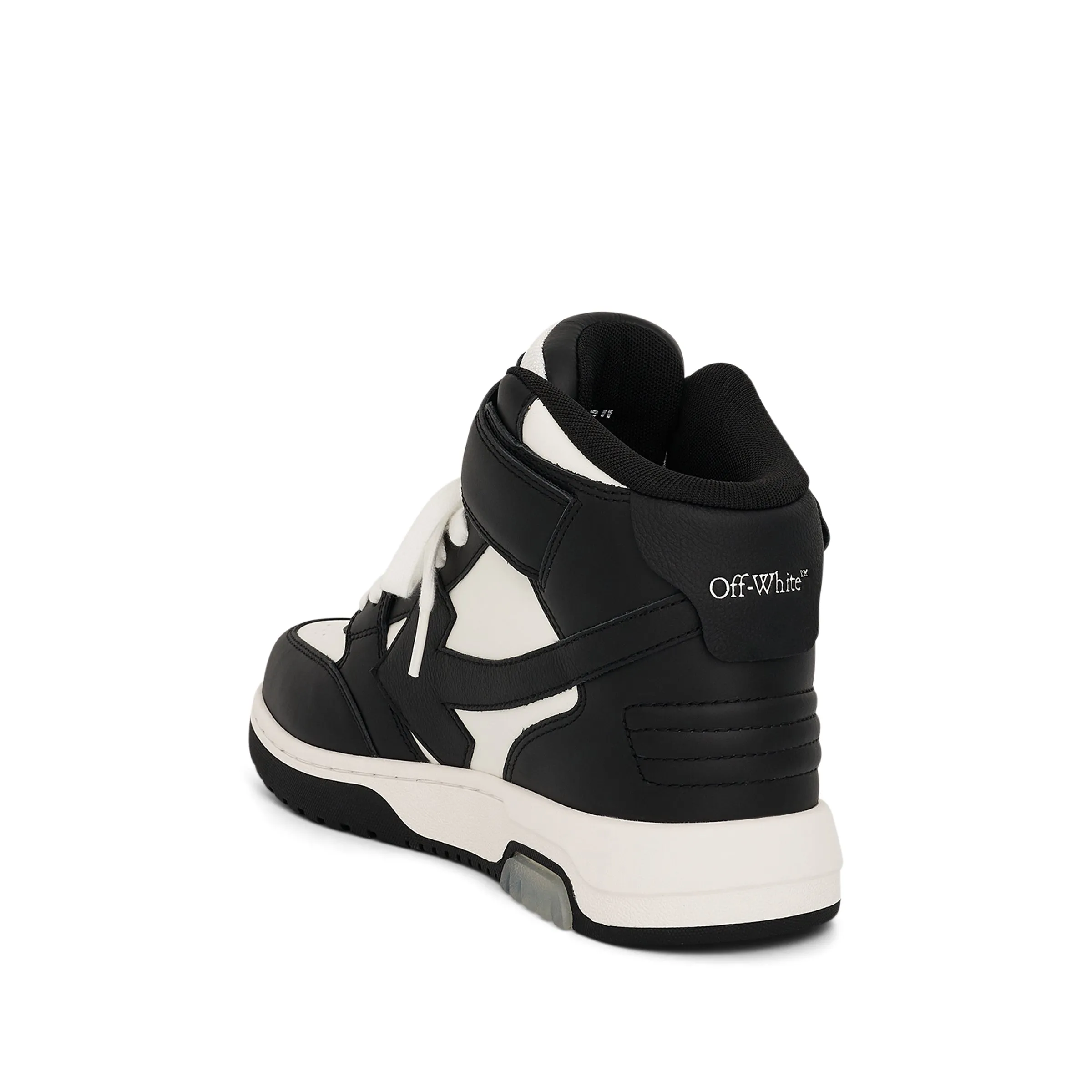 Out of Office Mid Top Leather Sneakers in Black/White sold by MARAIS product image thumbnail 3
