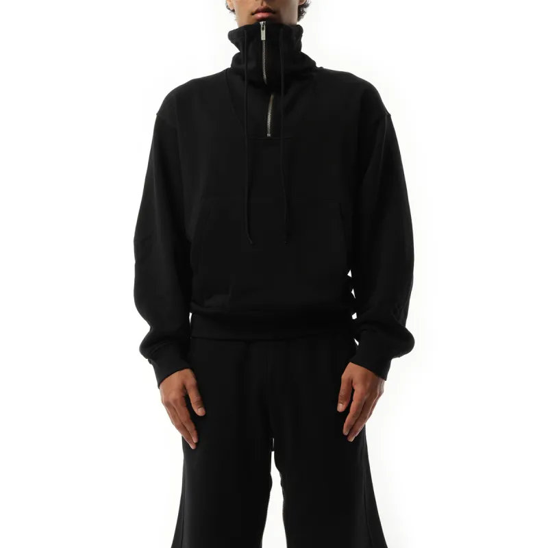 Funnel Neck Sweatshirt in Black sold by MARAIS