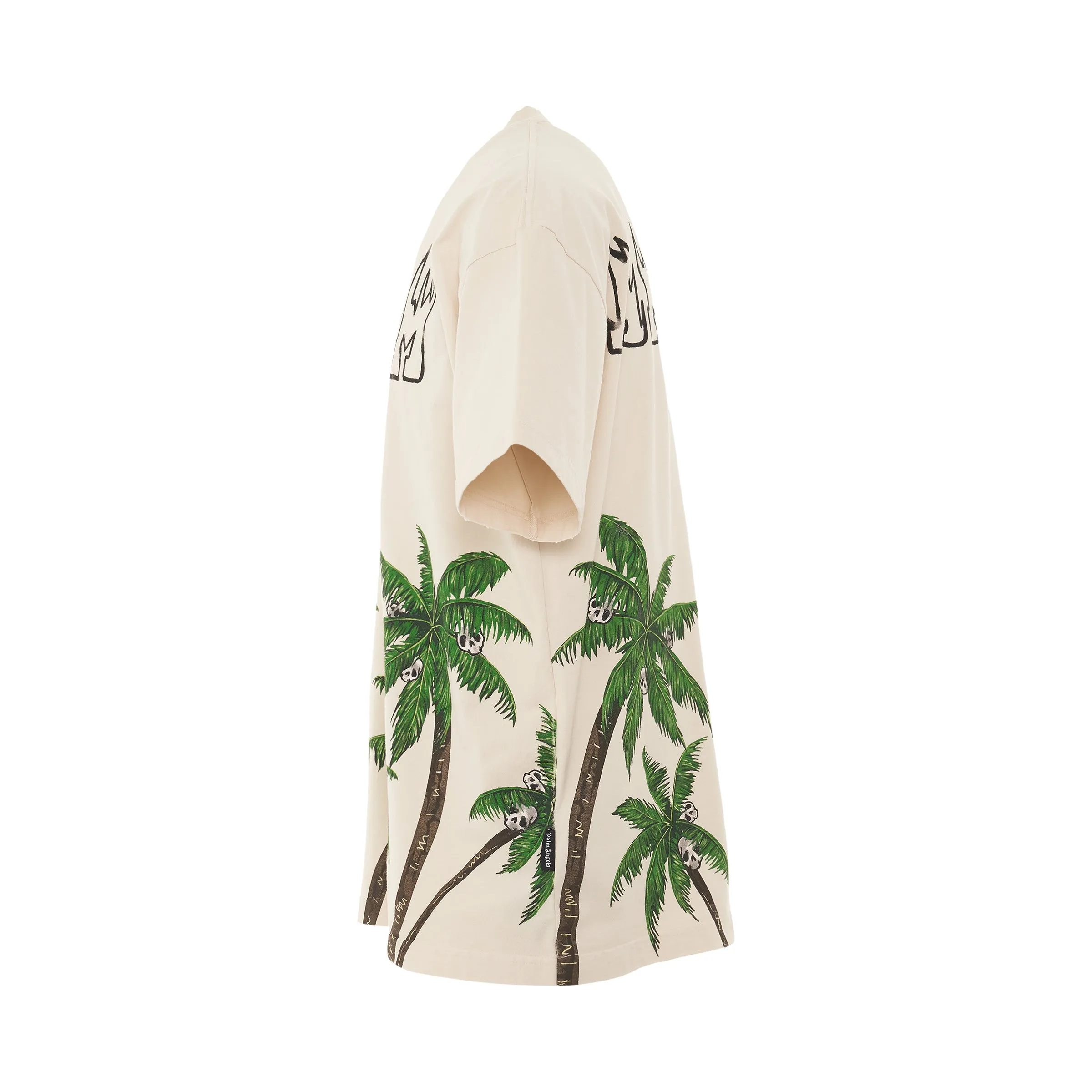 Palm&Skull Vintage T-Shirt in White/Green sold by MARAIS product image thumbnail 3