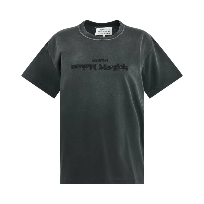 Reverse Logo T-Shirt in Black sold by MARAIS