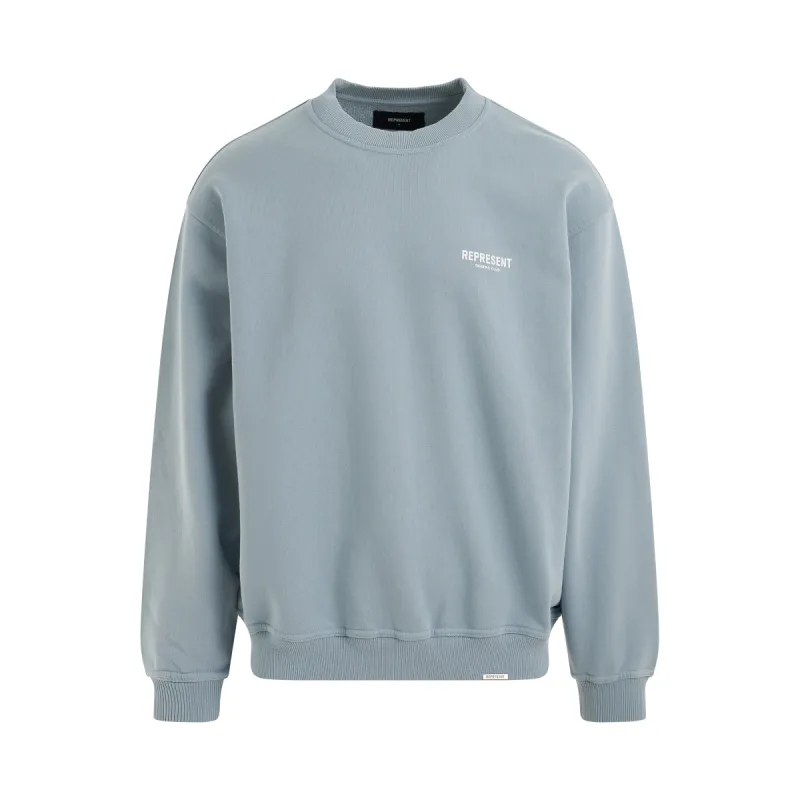 Represent Owners Club Sweater in Powder Blue sold by MARAIS