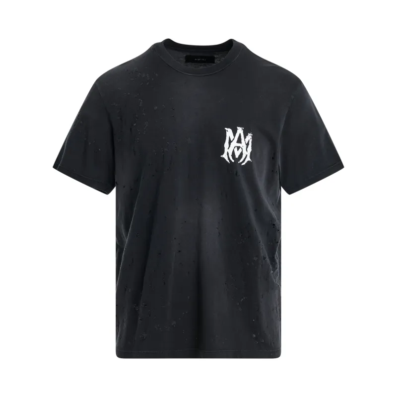 Washed Shotgun T-Shirt in Black made by AMIRI