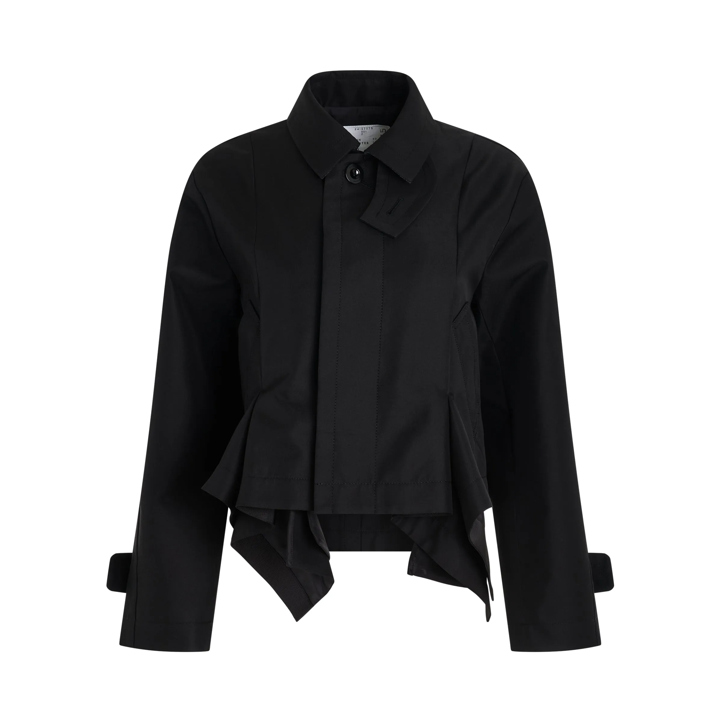 Cotton Gabardine Jacket in Black sold by MARAIS