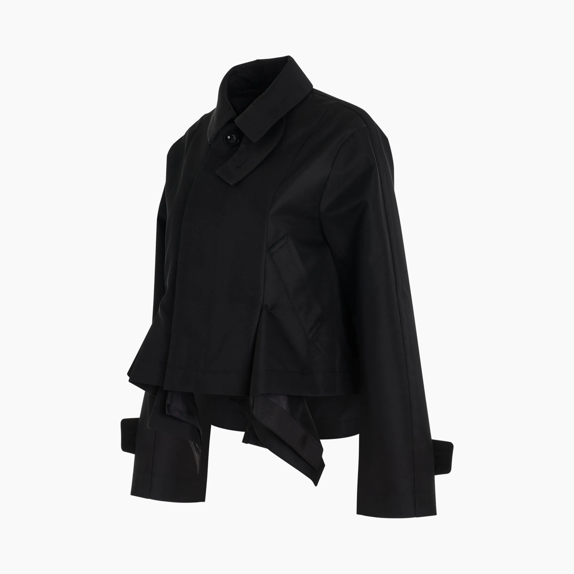 Cotton Gabardine Jacket in Black sold by MARAIS product image thumbnail 2