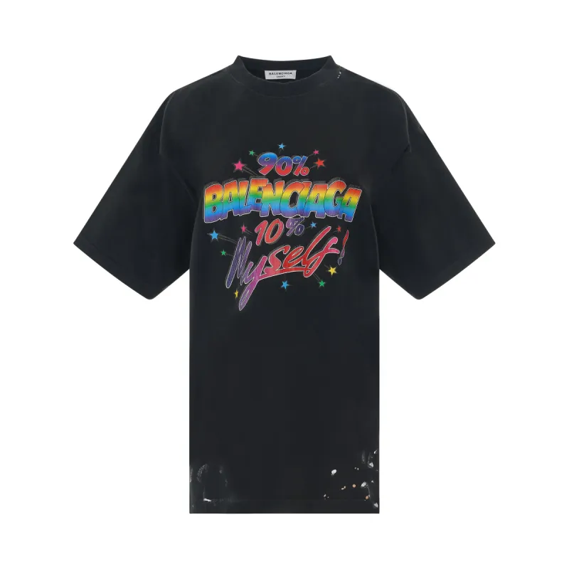 90/10 Large Fit T-Shirt in Washed Black sold by MARAIS