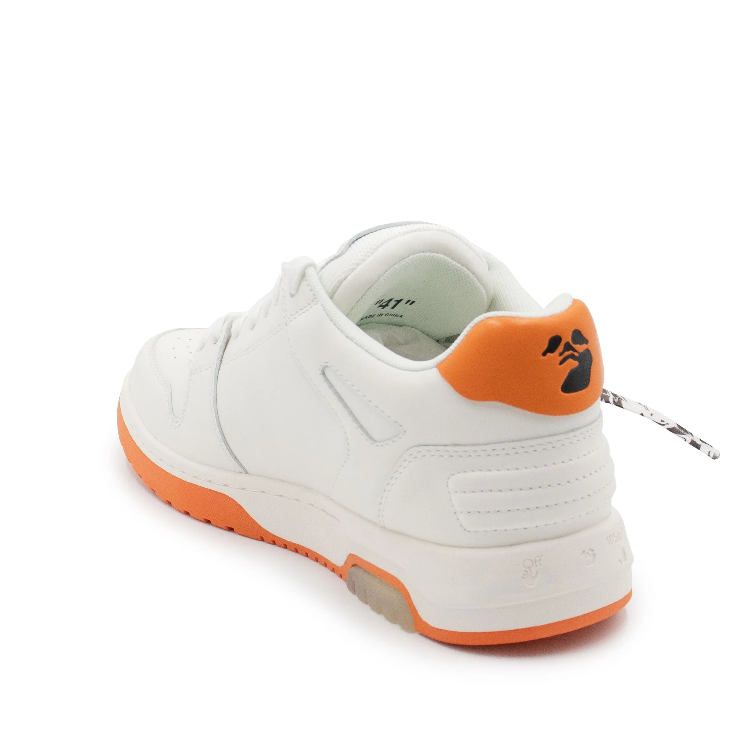 Out Of Office Calf Leather Sneaker in White Orange sold by MARAIS product image thumbnail 3