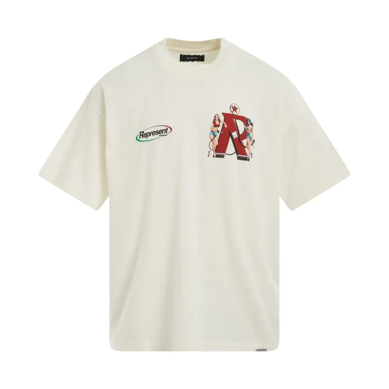 Represent Premium T-Shirt in Flat White sold by MARAIS
