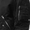 Back Logo MA-1 Jacket in Black sold by MARAIS