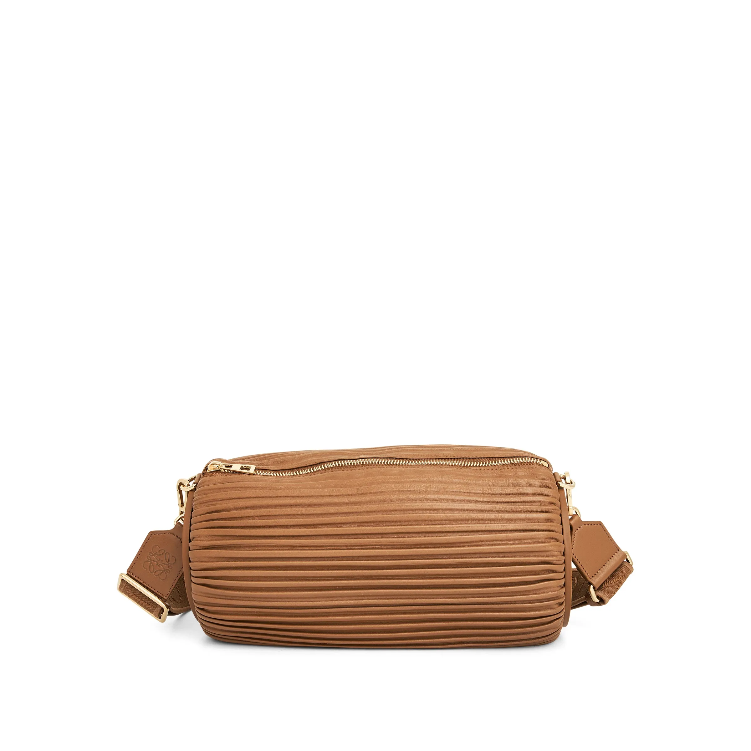 Large Bracelet Pouch Bag in Pleated Nappa in Oak sold by MARAIS product image thumbnail 4