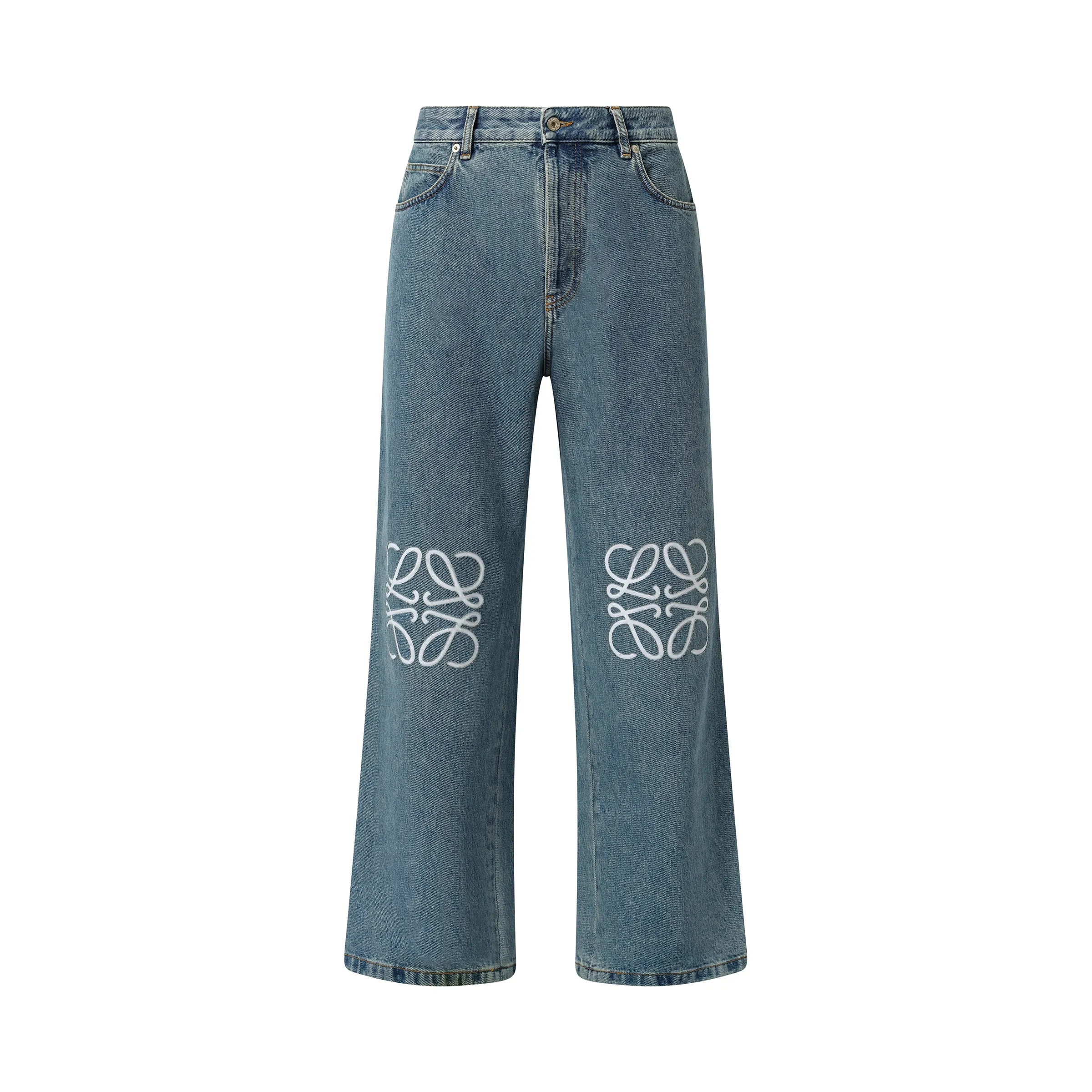 Anagram Baggy Jeans AF in Mid Blue Denim sold by MARAIS product image thumbnail 2