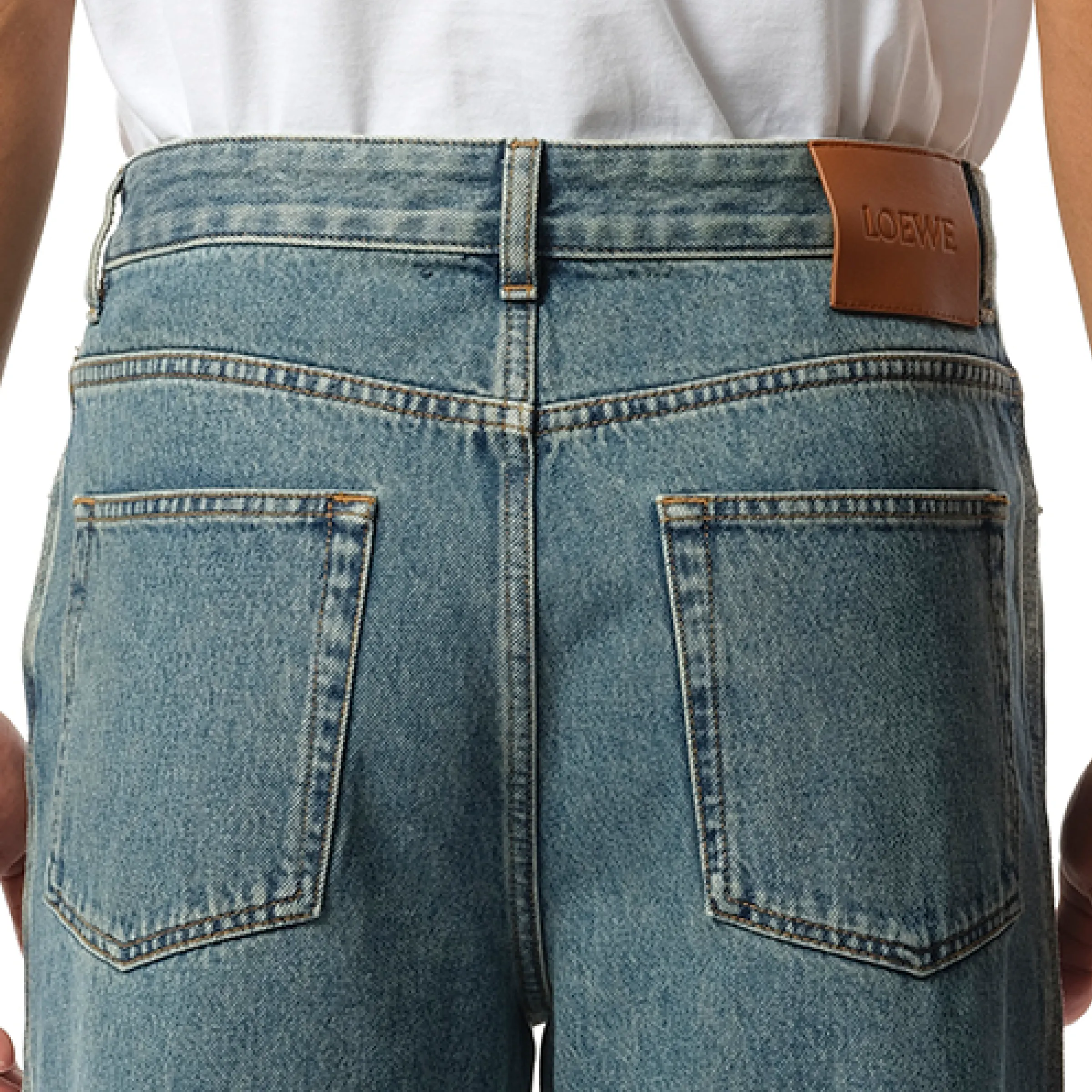 Anagram Baggy Jeans AF in Mid Blue Denim sold by MARAIS product image thumbnail 3
