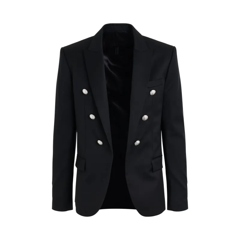 Wool 6 Button Jacket in Black sold by MARAIS