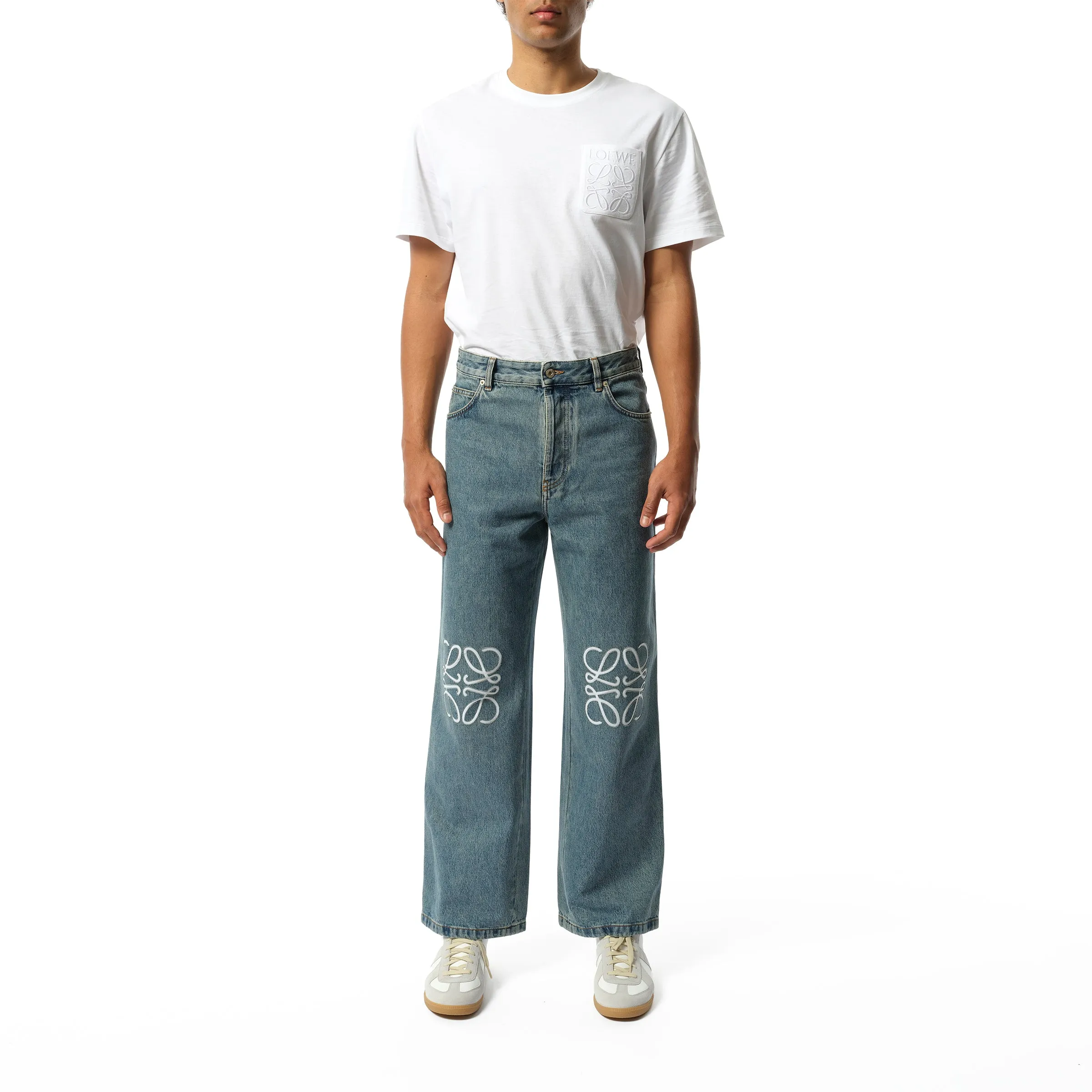 Anagram Baggy Jeans AF in Mid Blue Denim sold by MARAIS product image thumbnail 4