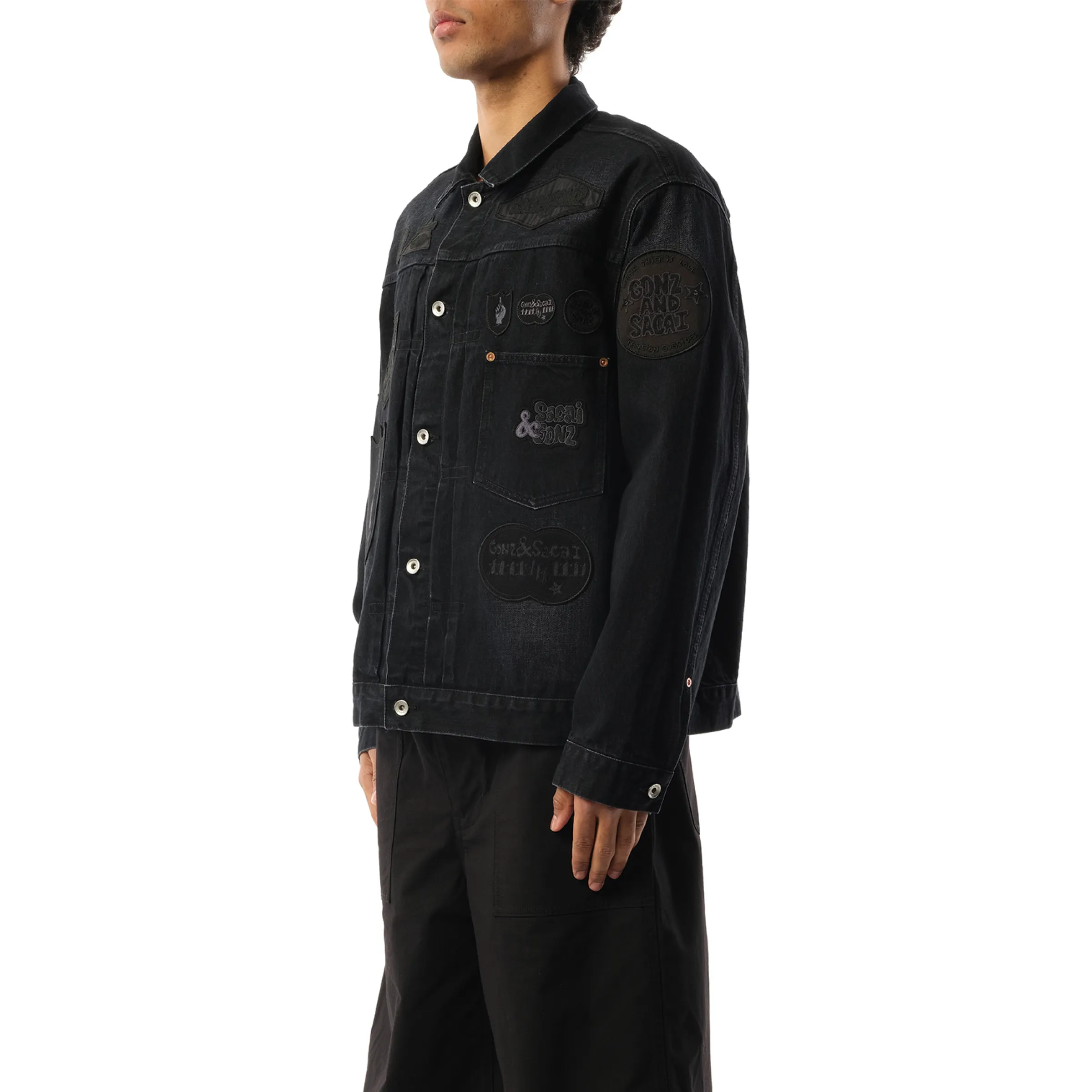 Sacai Gonz Denim Jacket in Black sold by MARAIS product image thumbnail 5